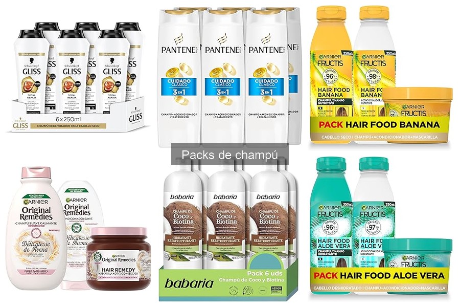 Beneficios de usar un pack de champú para tu cabello