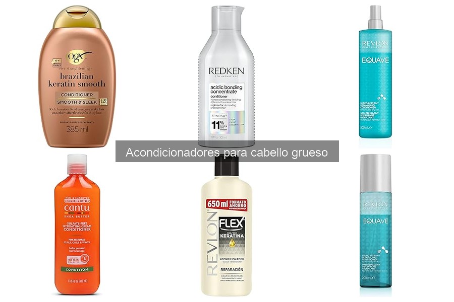 Ingredientes clave en acondicionadores para cabello grueso