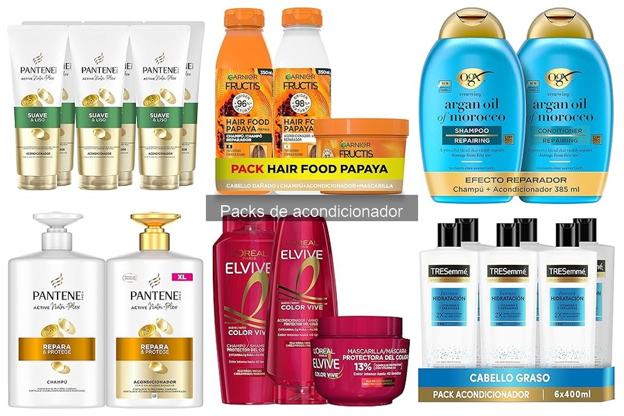 Ingredientes clave en packs de acondicionador para el cabello