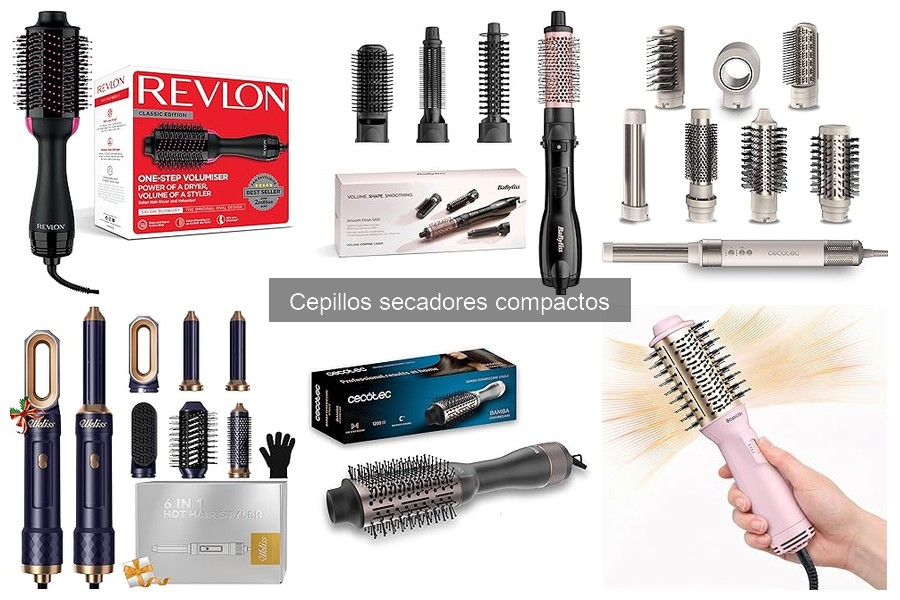 Mejores cepillos secadores compactos para pelo rizado