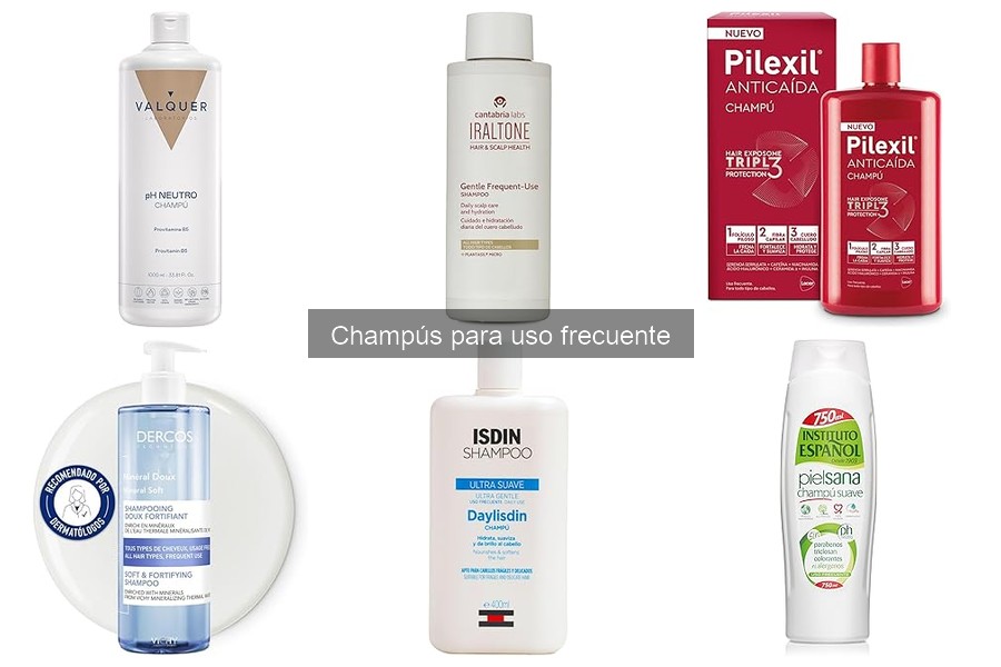 Mejores champús para uso frecuente según tipo de cabello