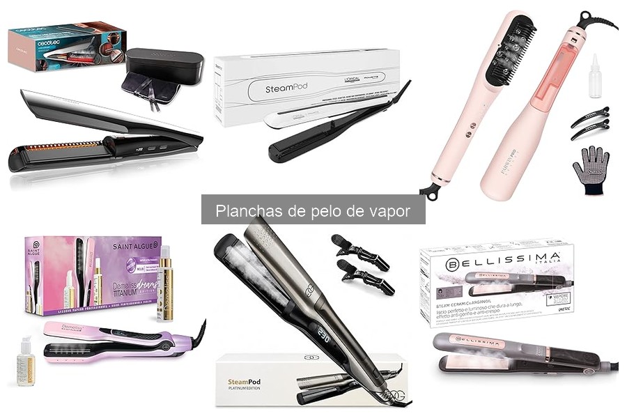 Mejores planchas de pelo de vapor para cabello rizado