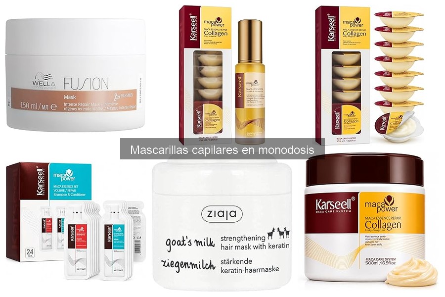 Tipos de mascarillas capilares en monodosis para tu cabello